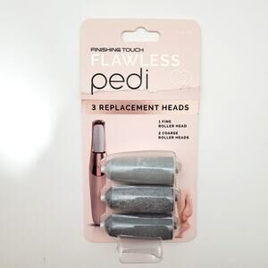 Finishing Touch Flawless Pedi 3 Replacement (1 Fine, 2 Coarse) Heads READ